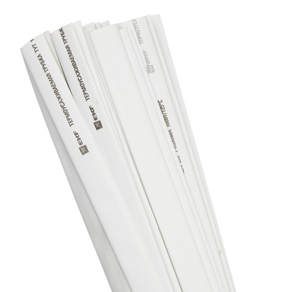 Изображение товара EKF PROxima Термоусаживаемая трубка ТУТ нг 10/5 белая в отрезках по 1м.