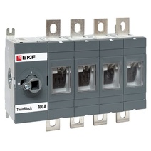 Изображение товара TwinBlock Рубильник 400A 4P EKF без рукоятки управления