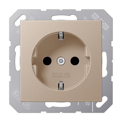 Изображение товара Розетка JUNG A 500 Шампань безвинтовый зажим