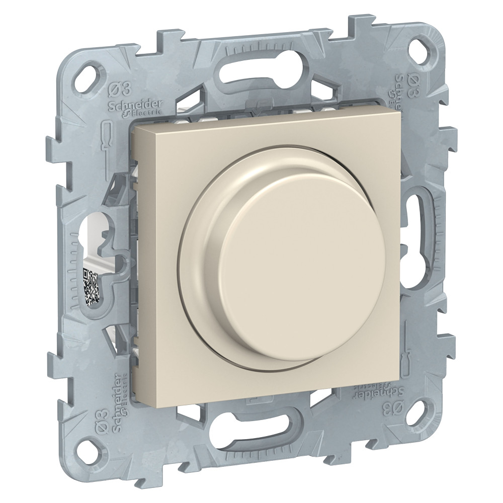Изображение товара Schneider Electric Unica New Беж Светорегулятор LED поворотно-нажимной, универсальный 5-200Вт