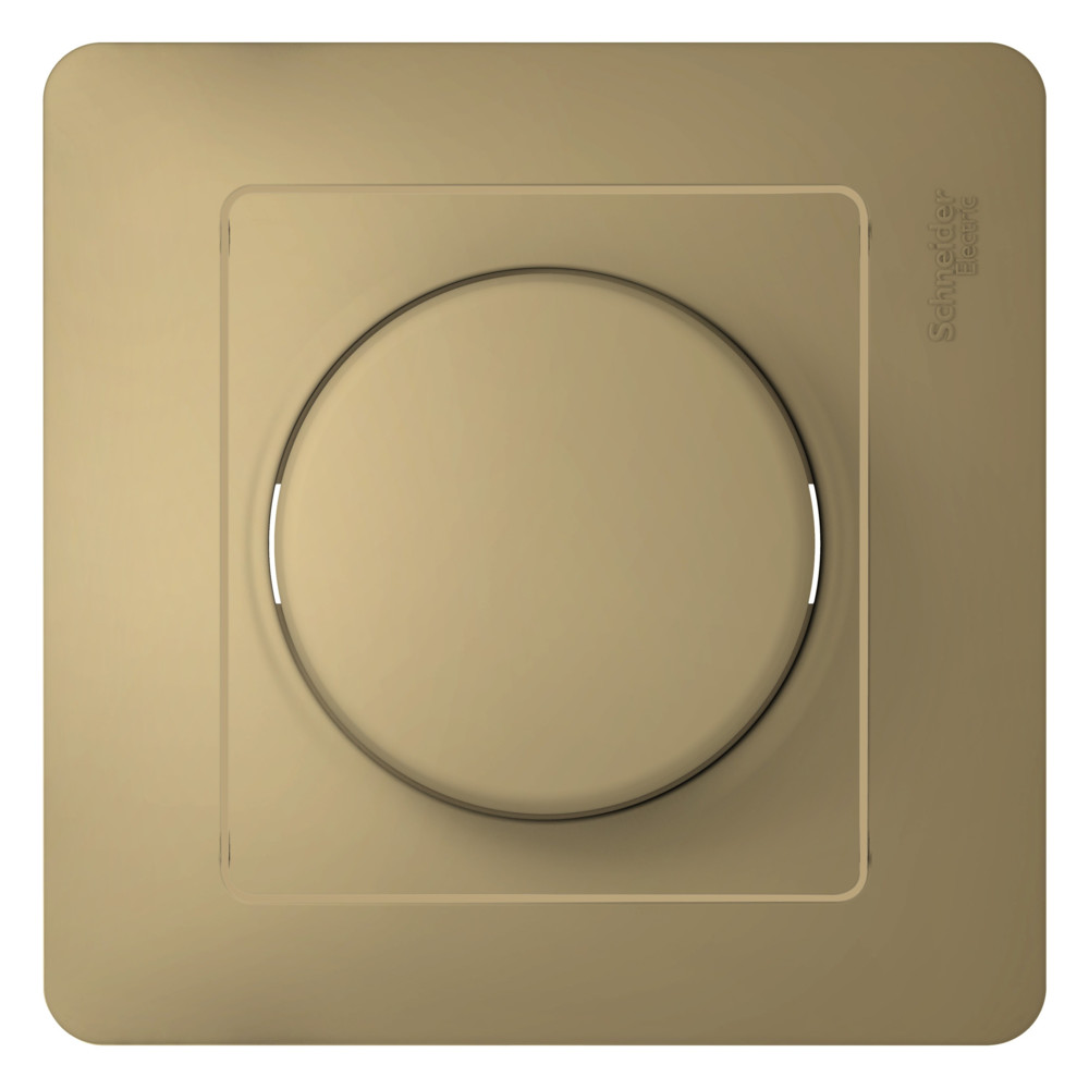 Изображение товара Systeme Electric Glossa Титан Светорегулятор (диммер) поворотный, 300Вт (в сборе с рамкой)