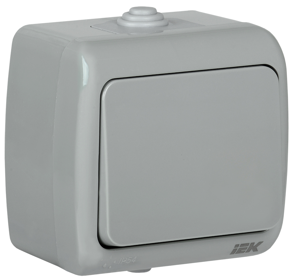 Изображение товара IEK ВС-20-1-0-A выключатель одноклавишный открытой установки 10А IP54 AQUATIC