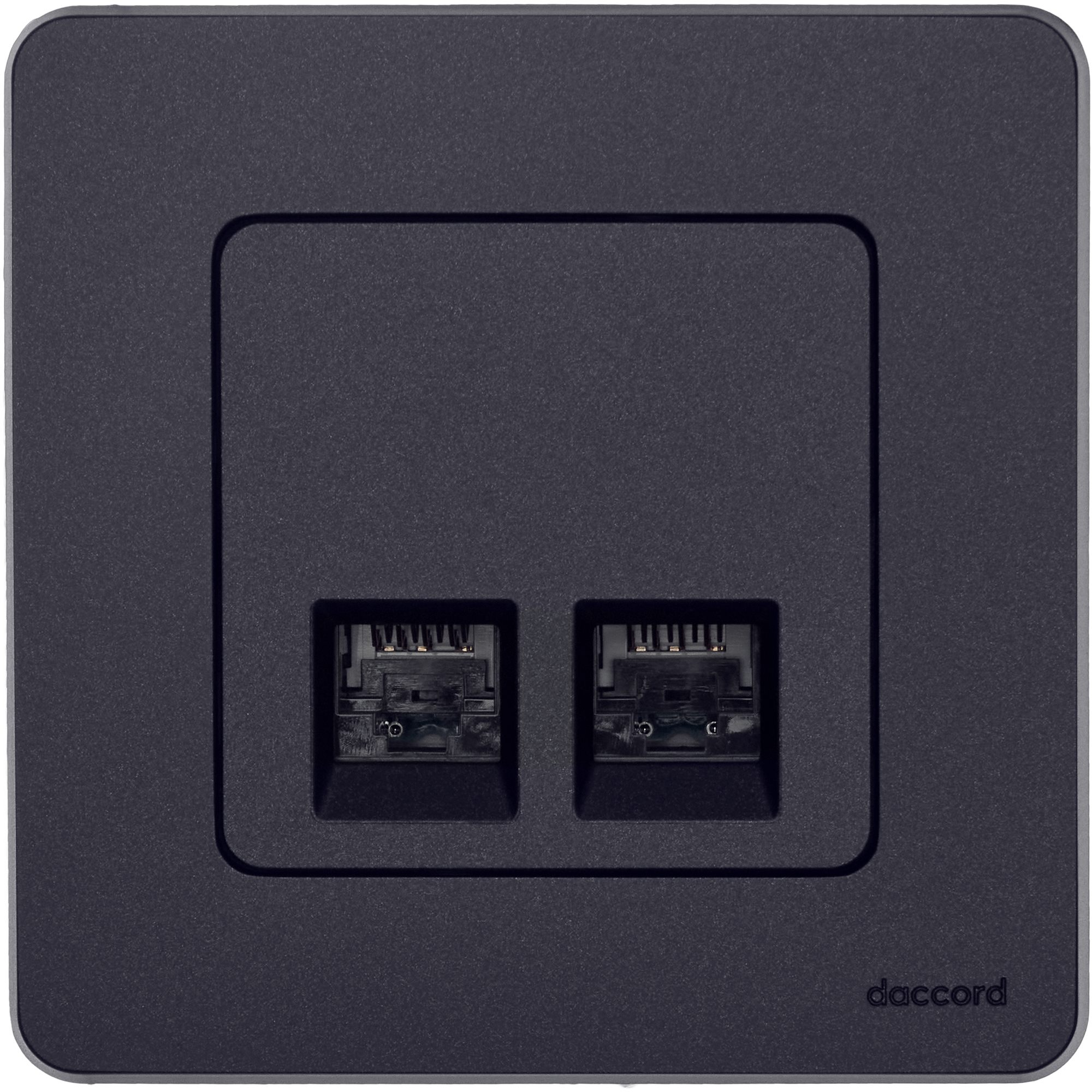 Изображение товара Legrand/Daccord INSPIRIA Антрацит Двойная розетка RJ 45 - категория 5e - UTP.