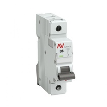 Изображение товара EKF Averes AV-6  Автоматический выключатель  (D) 1P 6А 6kA.