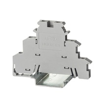 Изображение товара DKC Nuputuk Клемма трехуровневая, винтовой зажим, 6 точек подключения, 2.5 кв.мм, серая