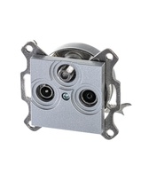 Изображение товара ABB EPJ Levit серебро / дымчатый чёрный Розетка TV-R-SAT, серебро