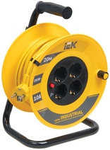 Изображение товара IEK Катушка УК20 с т/з 4 места 2Р+PЕ/20м 3х1,0 мм2 "Industrial"