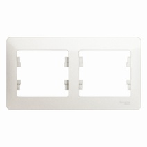 Изображение товара Systeme Electric Glossa Перламутр Рамка 2-ая, горизонтальная