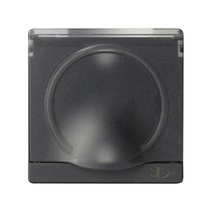 Изображение товара Simon 82 Графит Накладка розетки 1-ая с/з с крышкой