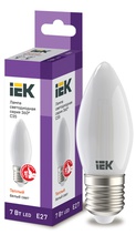 Изображение товара IEK Лампа LED C35 свеча матовый 7Вт 230В 3000К E27 серия 360°