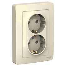 Изображение товара Systeme Electric Blanca внутр Молочная Розетка 2-ая с/з без шторок, 16А, 250В