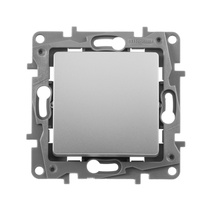 Изображение товара Legrand Etika Алюминий Переключатель промежуточный 1-клавишный, винтовые клеммы, 10AX, 250 В.