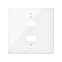 Изображение товара Simon 100 Белый глянец Накладка розетки HDMI + USB