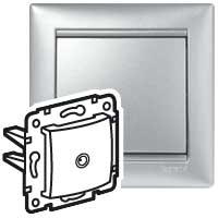 Изображение товара Legrand DIY Valena Алюм Розетка TV проходная, 14 дБ.