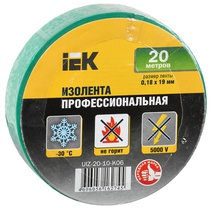 Изображение товара IEK Изолента 0,18х19 мм зеленая 20 метров