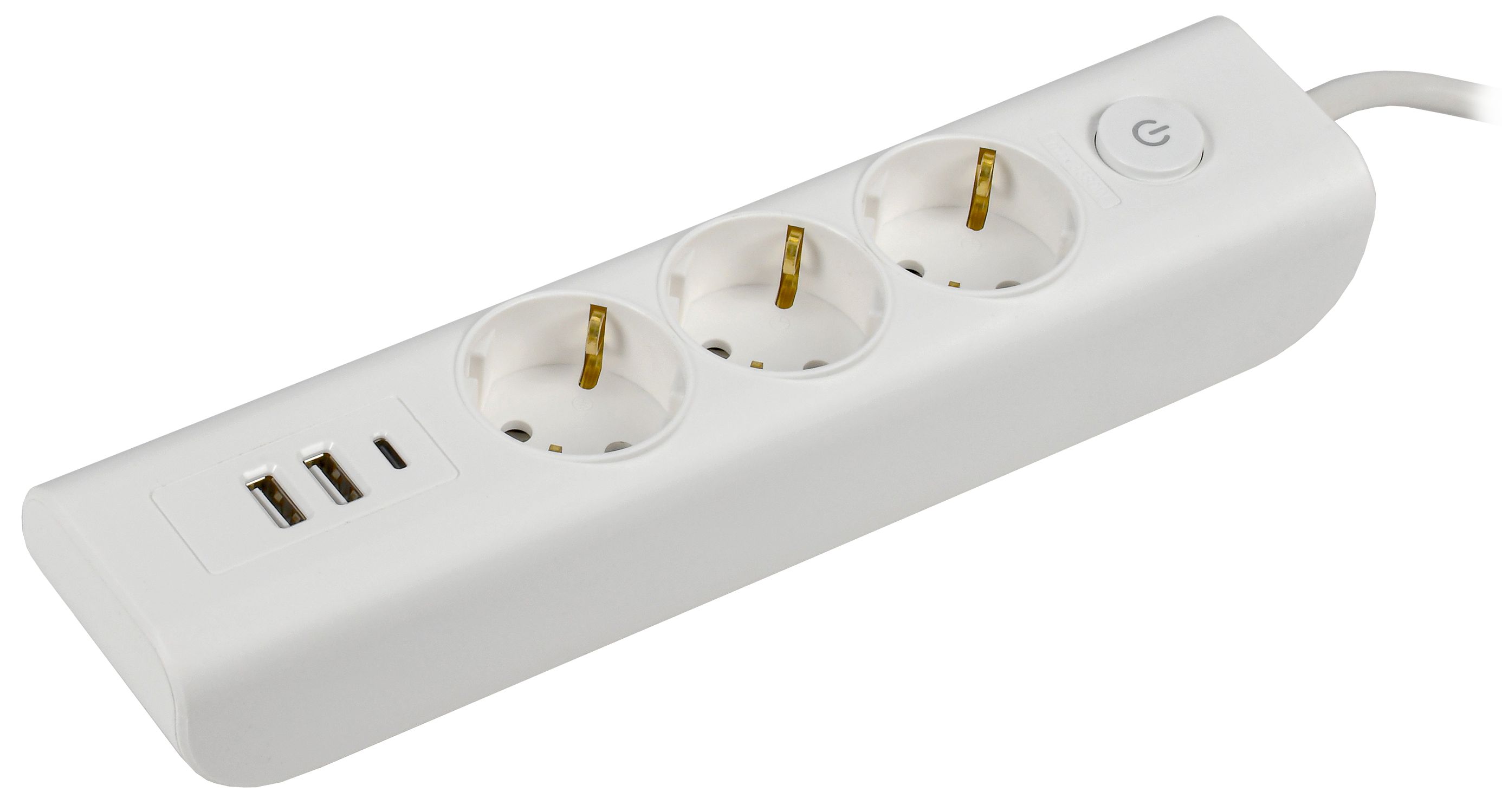Изображение товара IEK MODERN Удлинитель У03В с/з 2м 3х1мм2 16А/250В USBх3 бел.