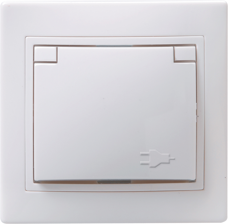 Изображение товара KVARTA GENERICA РСбш10-3-КБ Розетка с шторой, 16 А, белая