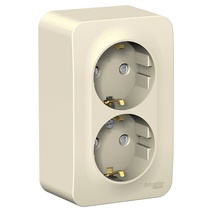 Изображение товара Systeme Electric Blanca наруж Молочная Розетка 2-ая с/з со шторками 16А, 250В, изолир. пластина