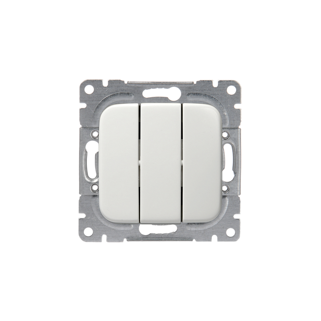 Изображение товара ABB Jussi Бел Выключатель 3-клавишный, 1-полюсный, 16А/230В Изображение товара ABB Jussi Бел Выключатель 3-клавишный, 1-полюсный, 16А/230В