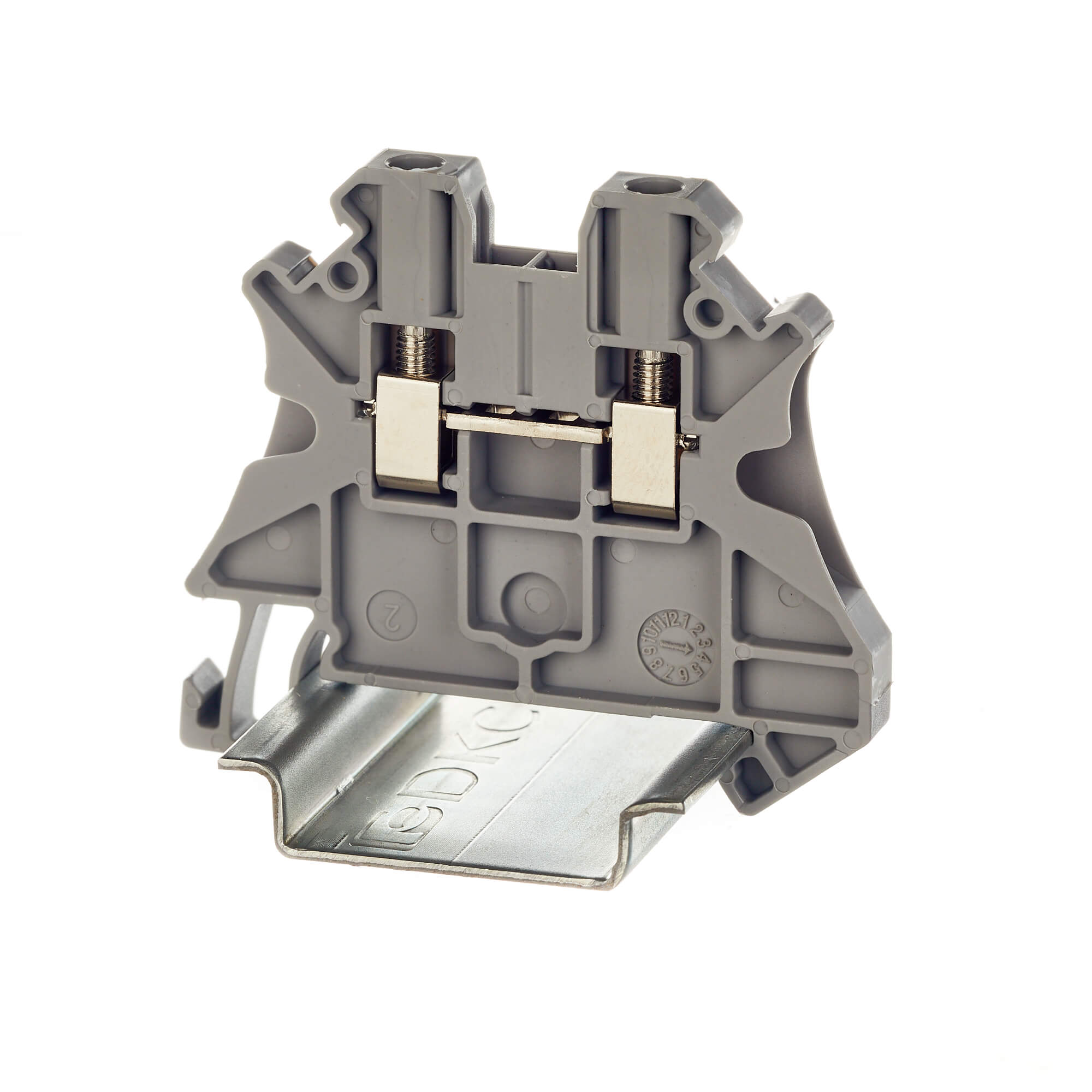 Изображение товара DKC Nuputuk Клемма проходная, винтовой зажим, 2 точки подключения, 2.5 кв.мм, серая