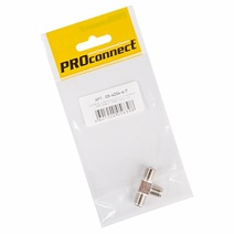 Изображение товара PROconnect Переходник антенный, (3-гнезда F), тройник, (1шт.) (пакет)
