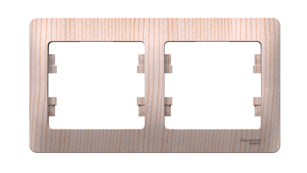 Изображение товара Glossa Сосна: горизонтальная рамка 2-ая — для электроустановочных изделий