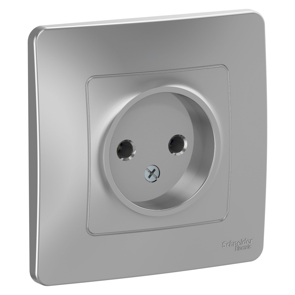 Изображение товара Systeme Electric Blanca внутр Алюминий Розетка б/з без шторок 16А, 250В