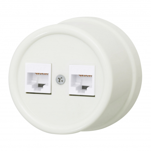 Изображение товара BIRONI Лизетта Пластик Cлоновая кость Розетка 2-ая RJ45