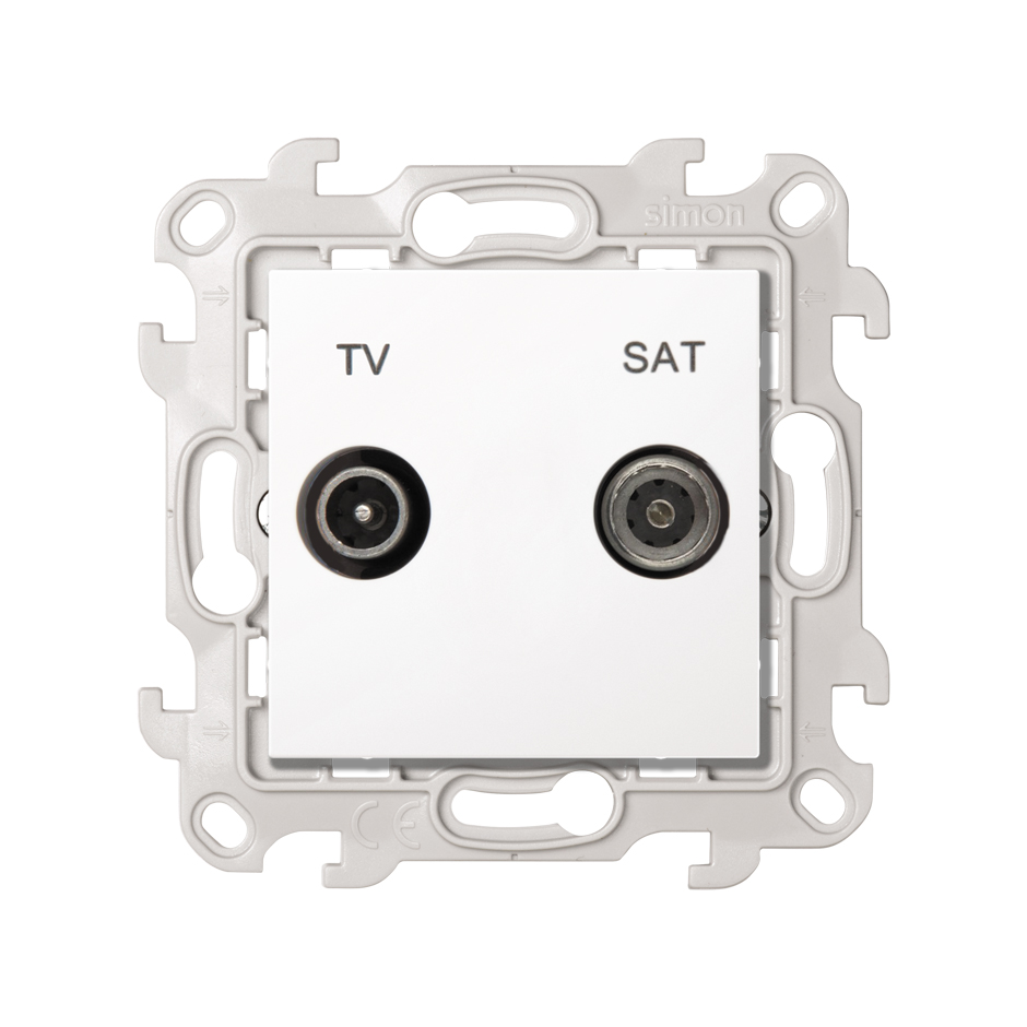 Изображение товара Simon 24 Белая Розетка TV-SAT одиночная