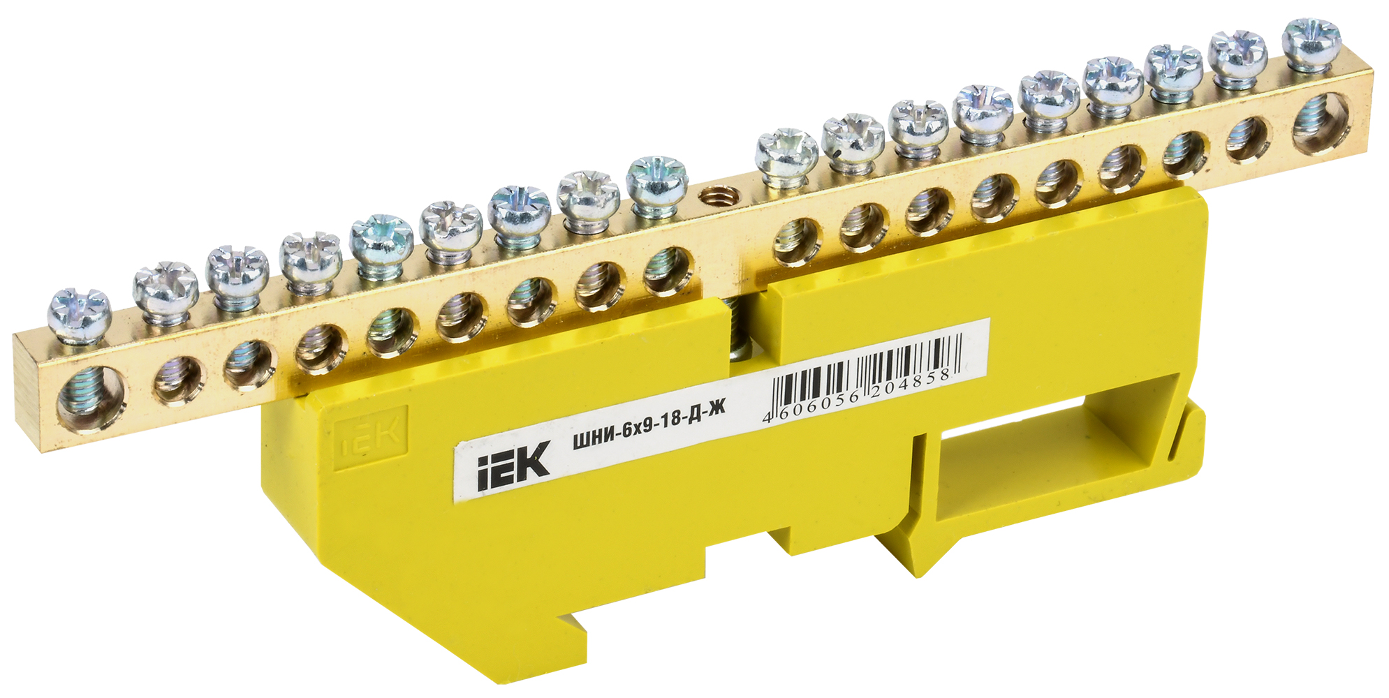 Изображение товара IEK Шина PE земля на DIN-изол ШНИ-6х9-18-Д-Ж