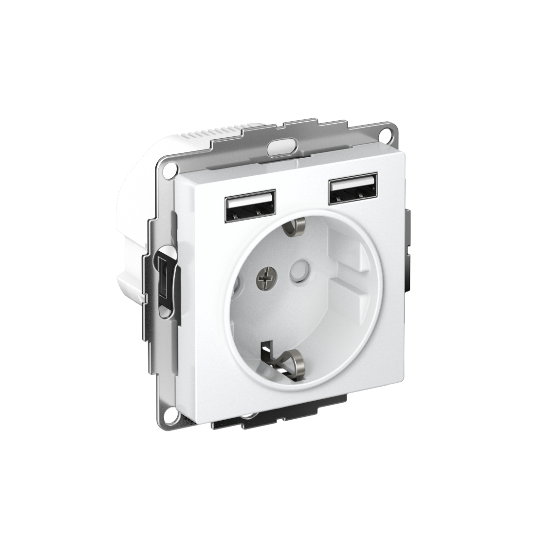 Изображение товара AtlasDesign Белый: розетка 16A с USB, 250В, IP20