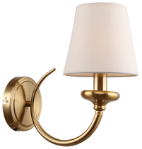 Изображение товара Rivoli Carissa 2073-401 настенный светильник E14, белый абажур, золотистое покрытие