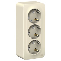 Изображение товара Systeme Electric Blanca наруж Молочная Розетка 3-ая с/з со шторками 16А, 250В, изолир. пластина