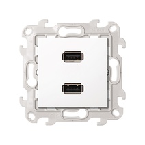Изображение товара Simon 24 Белый Коннектор 2хUSB 2.0 тип A