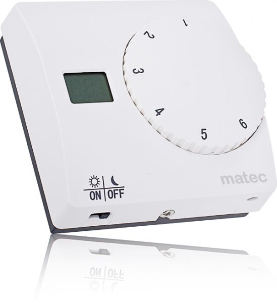 Изображение товара Zamel терморегулятор механический с ЖК-дисплеем, наружный монтаж, радиус 2,5м