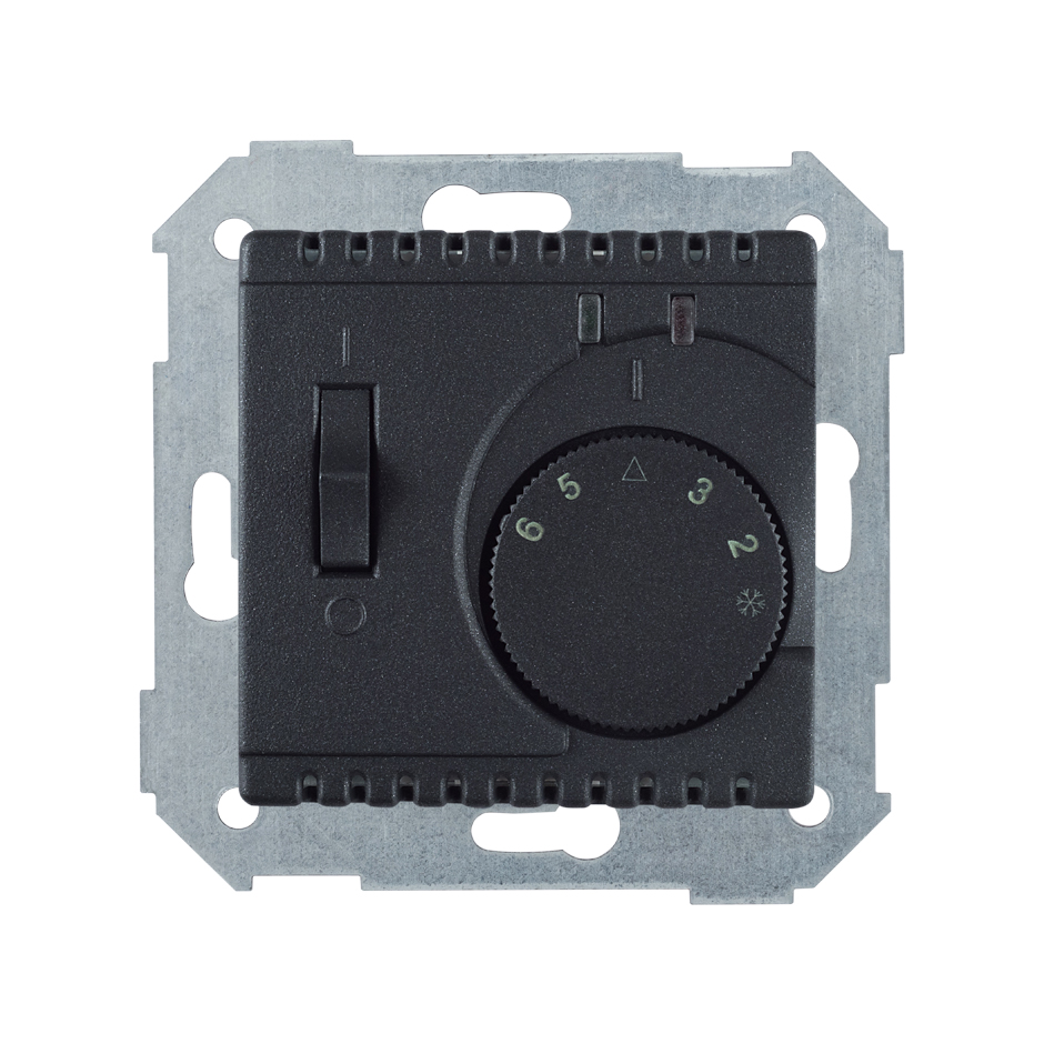 Изображение товара Simon 82 Графит — термостат с зондом в пол, выключатель