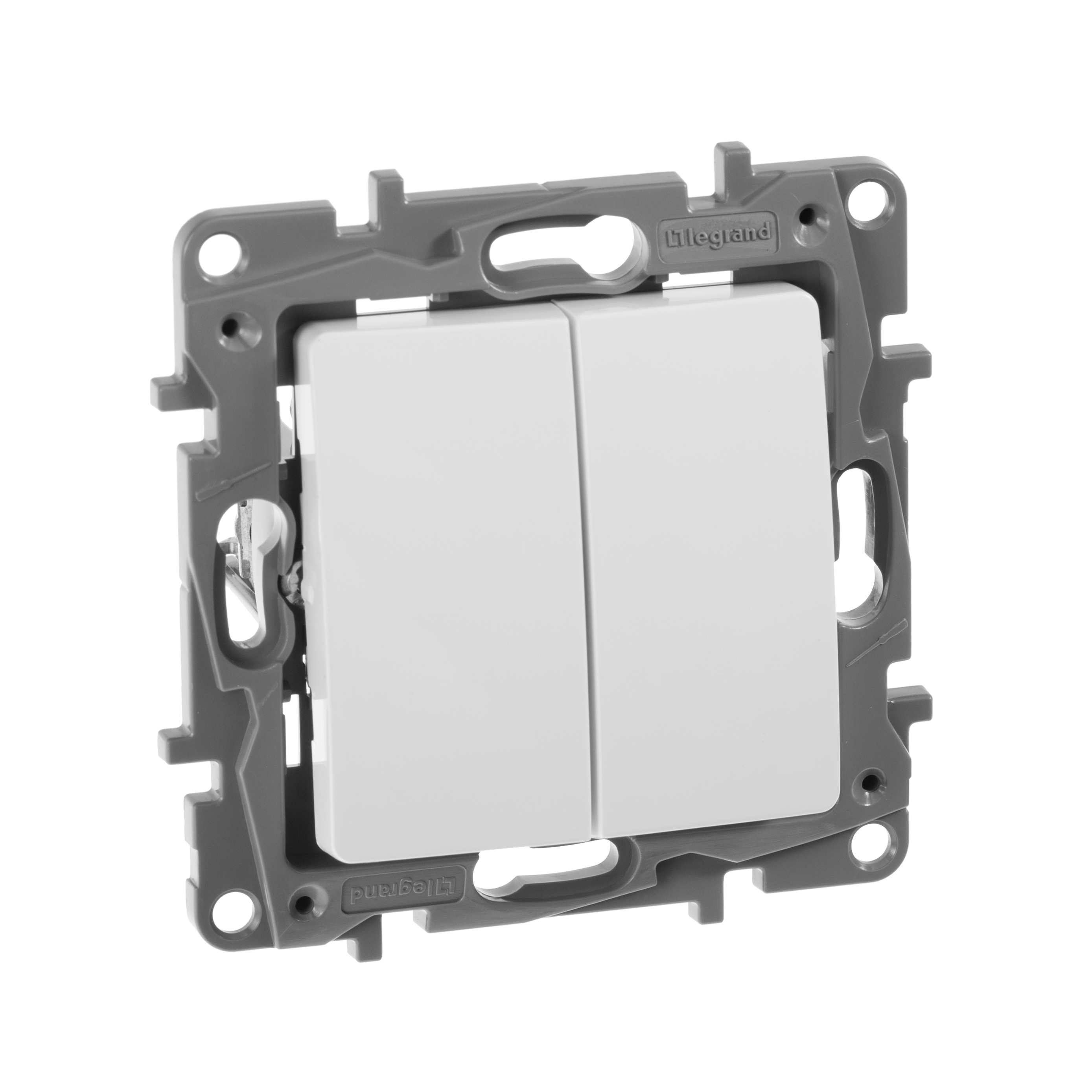 Изображение товара Legrand Etika Белый Выключатель 2-х клавишный, 10А.