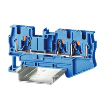 Изображение товара DKC Nuputuk Клемма проходная, зажим push-in, 3 точки подключения, 4 кв.мм, синяя