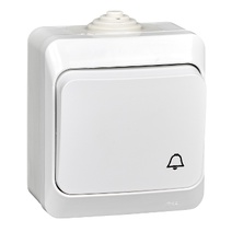 Изображение товара Systeme Electric Этюд наруж Бел Кнопка нажимная (сх.1) IP44