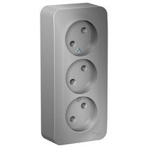 Изображение товара Systeme Electric Blanca наруж Алюминий Розетка 3-ая б/з без шторок 16А, 250В, изолир. пластина