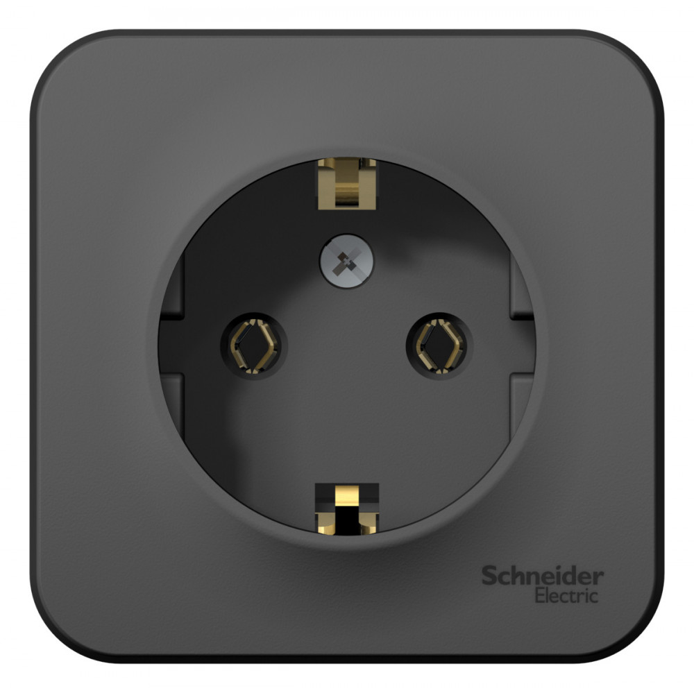 Изображение товара Systeme Electric Blanca наруж Антрацит Розетка с/з без шторок, 16А, 250В