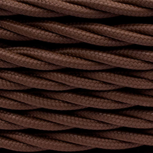 Изображение товара BIRONI Коричневый матовый Витой провод 3*2,5 20м