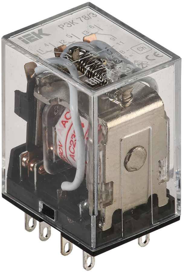 Изображение товара IEK РЭК78/3 MY3 реле 5А 220В для DIN-рейки