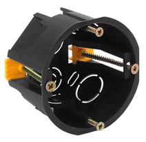 Изображение товара ЭРА Коробка установочная KUP-68-45-black черная 68х45мм для полых стен саморезы пластиковые лапки IP20