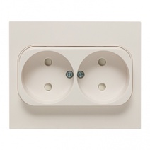 Изображение товара EKF PROxima Стокгольм Розетка 2-ая б/з 10А белая со шторками.