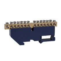 Изображение товара КЭАЗ Шина нулевая с изолятором OptiKit BB-D-N-DIN-14-6х9-синий.