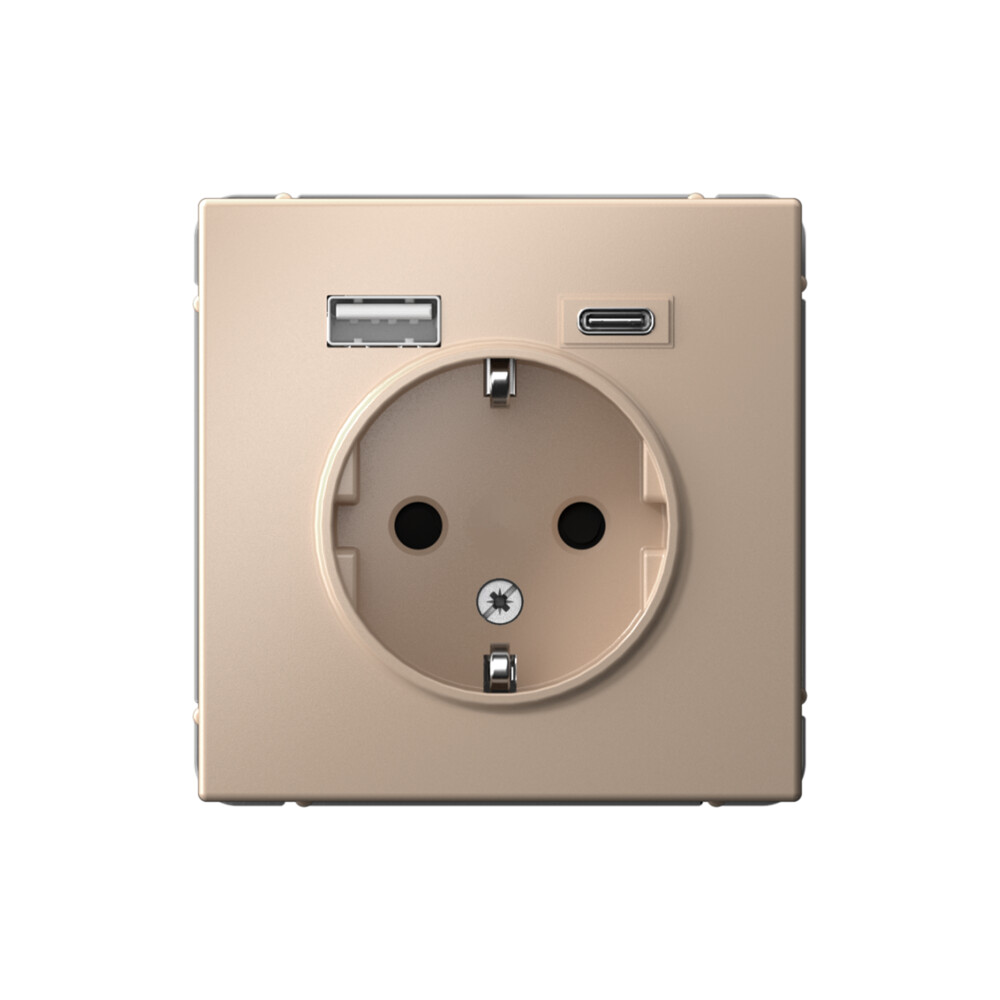 Изображение товара Systeme Electric ArtGallery Песочный Розетка 16А с 2 USB A+C, 5В/2,4А/3,0А, 2х5В/1,5А, механизм