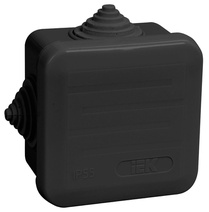 Изображение товара IEK Коробка расп. КМ41236 70х70х40мм IP44 4 вв. черная