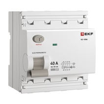 Изображение товара EKF PROxima Выключатель дифференциального тока ВД-100N 4P 40А 30мА тип AC эл-мех 6кА. Изображение товара EKF PROxima Выключатель дифференциального тока ВД-100N 4P 40А 30мА тип AC эл-мех 6кА.