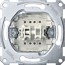 Изображение товара Schneider Electric Merten Механизм QuickFlex Выключателя 2-клавишного кнопочного, 2НО контакта